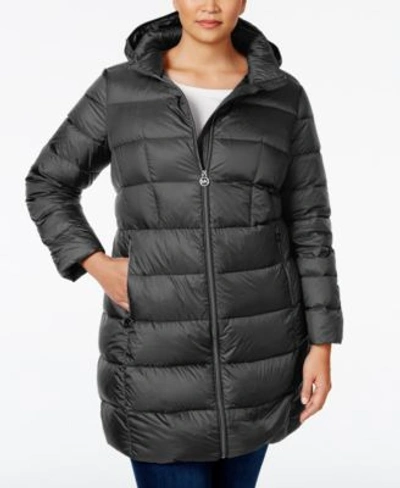 Michael michael kors plus size hooded packable best sale puffer coat