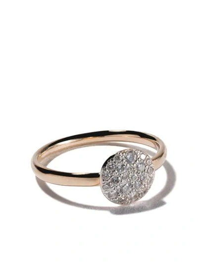 Pomellato 18kt Rose Gold Small Sabbia Diamond Ring In White
