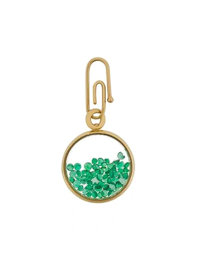 Aurelie Bidermann Chivoir Emeralds Pendant/charm In Yellow
