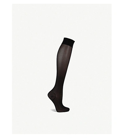 Wolford Womens Black Pure Energy 30 Leg Vitalizer Knee-high Socks