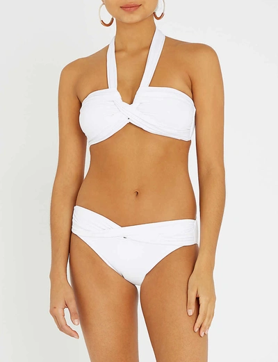 Seafolly Goddess Bandeau Bikini Top In White | ModeSens