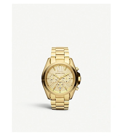 Michael Kors Mk5605 Bradshaw Gold-plated Watch In Stainless Steel