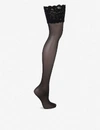 Wolford Womens Black Satin Touch 20 Hold-ups
