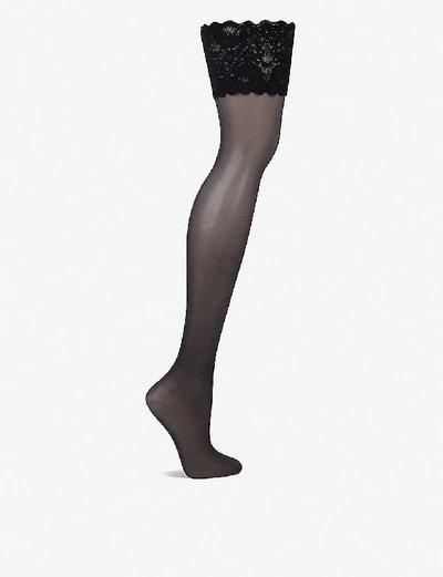 Wolford Womens Admiral Satin Touch 20 Hold-ups In Admiral