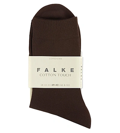 Falke Cotton Touch Socks In Chocolate