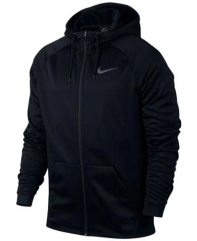 Nike Men's Full-zip Therma Hoodie In Black