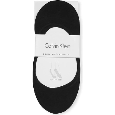 Calvin Klein Pack Of 2 Ballet Liner Socks In Nero