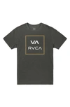 Rvca All The Way Graphic T-shirt In Pirate Black