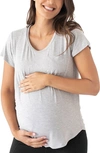 Kindred Bravely Everyday Nursing & Maternity Top In Grey Heather