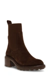 Steve Madden Kiley Platform Bootie In Brown Sued