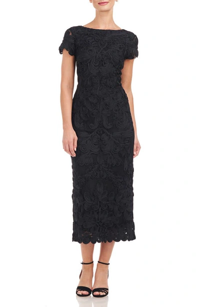 Js Collections Soutache Lace Cocktail Dress In Black