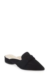 Koko + Palenki Quantum Pointed Toe Mule In Black Suede