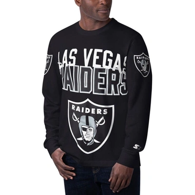 Starter Black Las Vegas Raiders Clutch Hit Long Sleeve T-shirt