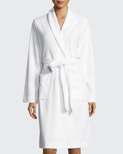 Hanro Plush Short Dressing Gown In White