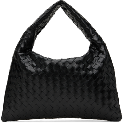 Bottega Veneta Small Hop Leather Shoulder Bag In Black