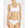 Calvin Klein Modern Stretch-cotton Bralette In 100 White