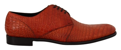 Dolce & Gabbana Orange Exotic Leather Dress Derby