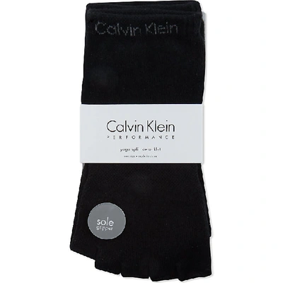 Calvin Klein Women's Black Yoga Anklet Split Toe Socks