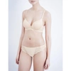 Simone Perele Womens Peau Rose Caresse 3d Spacer And Stretch-lace Underwired Plunge Bra