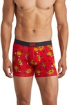 Saxx Vibe Boxer Briefs In Dumps And Noods- Red