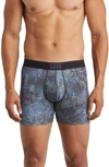 Saxx Quest Quick Dry Mesh Boxer Briefs In Smokey Mountains- Multi