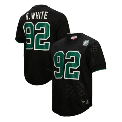 Mitchell & Ness Reggie White Black Philadelphia Eagles Retired Player Name & Number Mesh Top