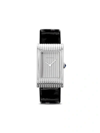 Boucheron Medium Reflet Leather Strap Watch In Steel