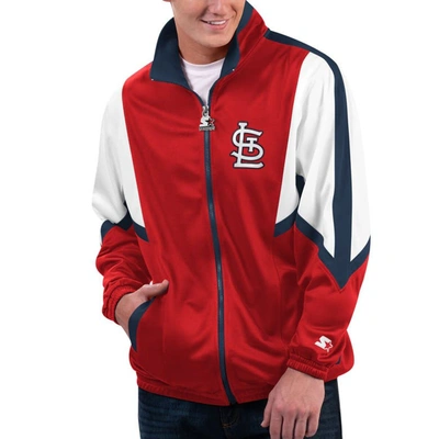 Starter Red St. Louis Cardinals Lead Runner Full-zip Jacket