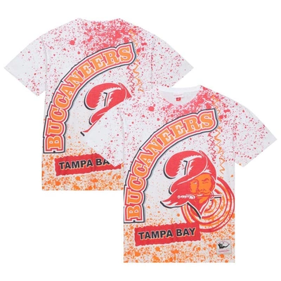 Mitchell & Ness White Tampa Bay Buccaneers Team Burst Sublimated T-shirt