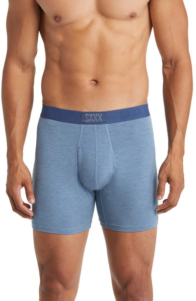 Saxx Ultra Super Soft Relaxed Fit Boxer Briefs In Stone Blue Heather