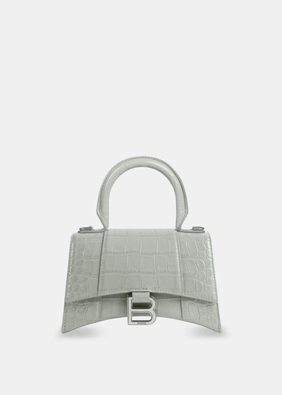 Small Hourglass Crocodile Top Handle Taupe Bag – Luxefectly