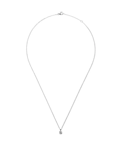 De Beers Db Classic Diamond Pendant Necklace In White Gold