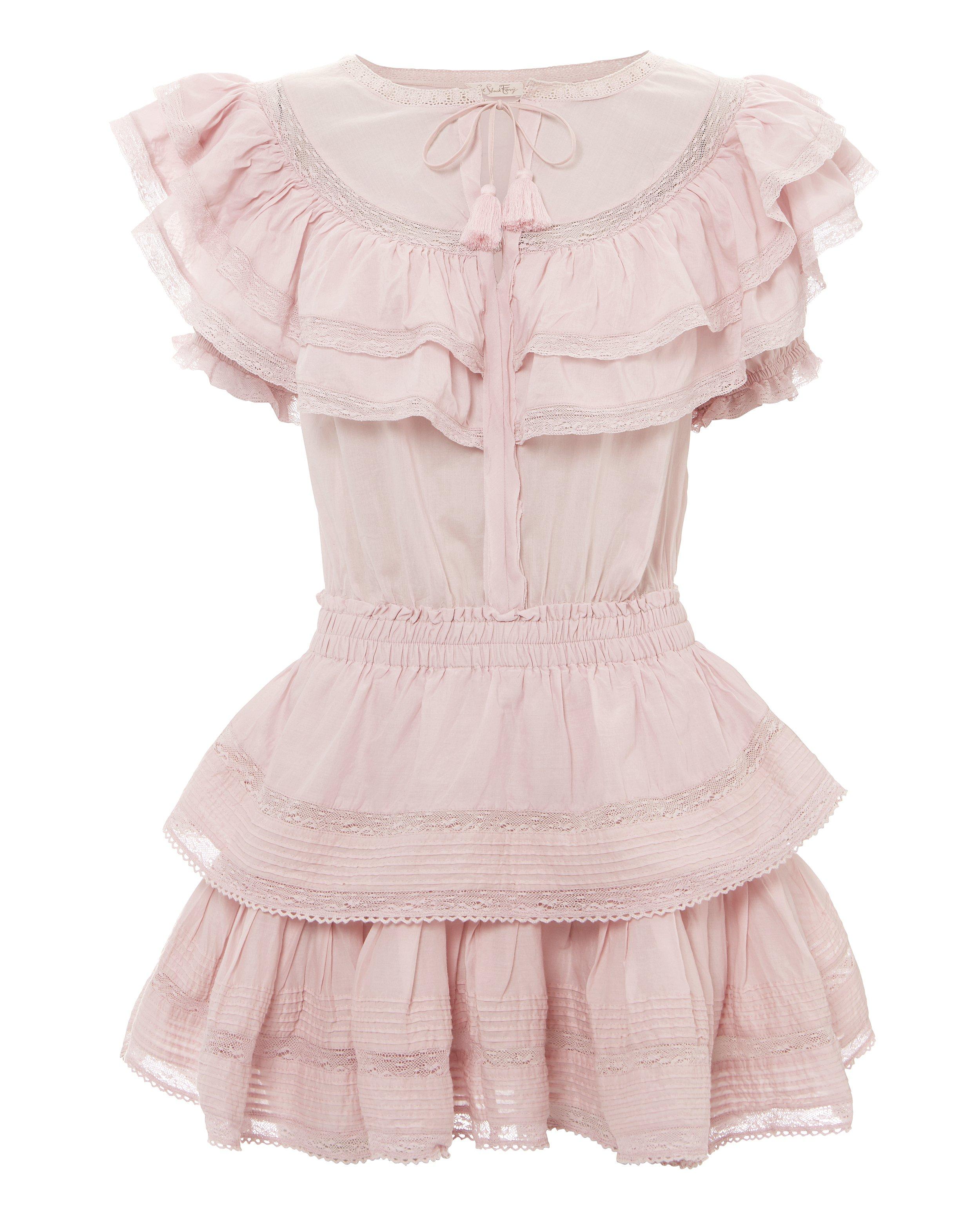 Loveshackfancy Liv Ruffle Mini Dress | ModeSens