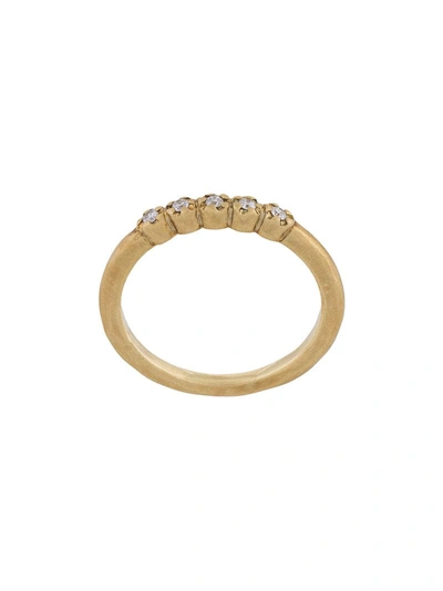 Hum Diamonds Band Ring In Metallic