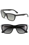 Ray Ban 57mm Cat's Eye Sunglasses In Gradient Smoke