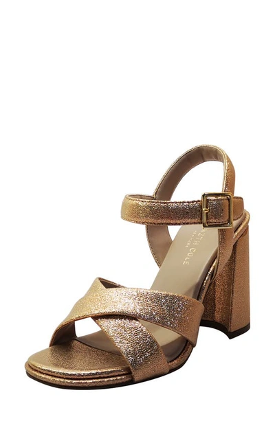 Kenneth Cole Lessia Ankle Strap Sandal In Light Gold