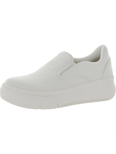 Dr. Scholl's Shoes Savoy Slip Womens Canvas Slip On Casual And Fashion Sneakers In White