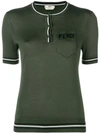 Fendi Short Sleeve Polo Shirt - Green