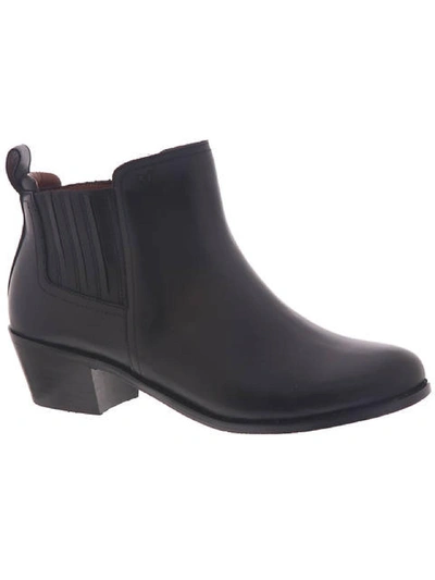 Vionic Bethany Womens Leather Almond Toe Chelsea Boots In Black