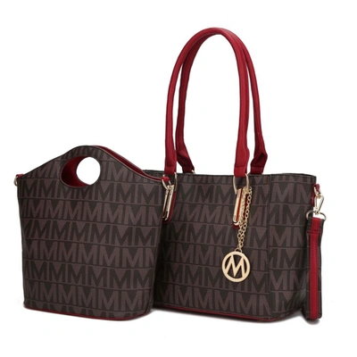Mkf Collection By Mia K Casey M Signature 2-piece Set Tote & Crossbody Bags In Red