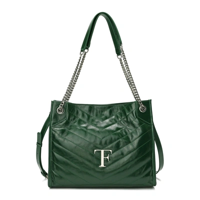 Tiffany & Fred Paris Tiffany & Fred Oil-waxed Leather Tote Bag In Green