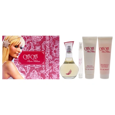 Paris Hilton Can Can By  For Women - 4 Pc Gift Set 3.4oz Edp Spray, 0.34oz Edp Spray, 3oz Body Lotion