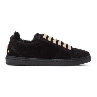 Suede Jimmy Choo Cash Trainers Jimmy Choo Cash Black Velvet Suede