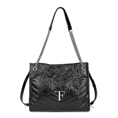Tiffany & Fred Paris Tiffany & Fred Oil-waxed Leather Tote Bag In Black