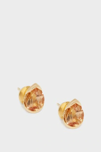 Fernando Jorge Bloom 18-karat Gold Diamond And Imperial Topaz Earrings In Metallic