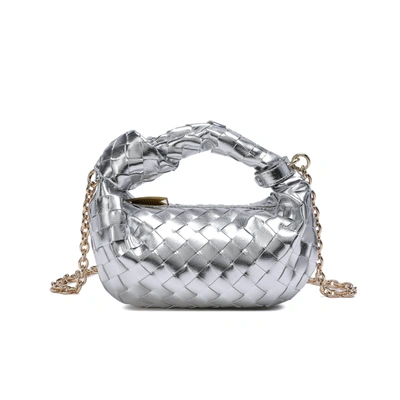 Tiffany & Fred Paris Tiffany & Fred Woven Leather Knot-handle/shoulder Bag In Grey