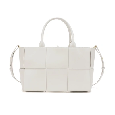 Tiffany & Fred Paris Tiffany & Fred Woven Smooth Leather Tote Bag In White