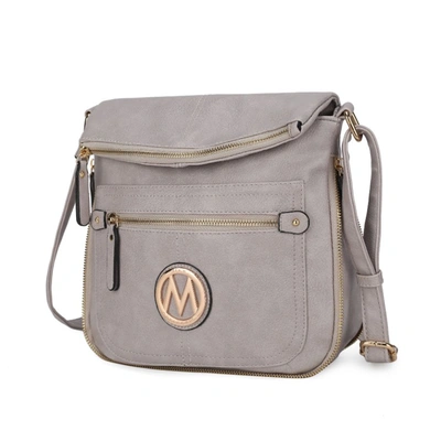 Mkf Collection By Mia K Luciana Vegan Leather Crossbody Handbag In White