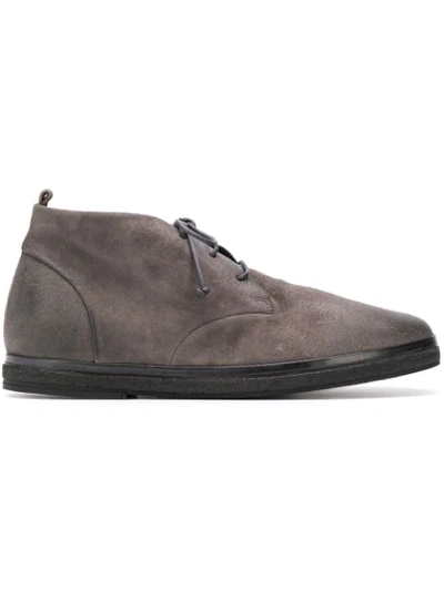 Marsèll Washed-suede Derby Shoes - Gray In Grey