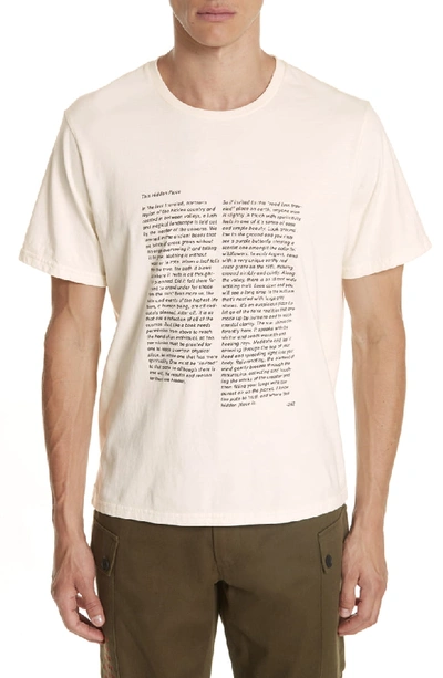Ovadia & Sons Men's The Hidden Place Typographic T-shirt In Off White